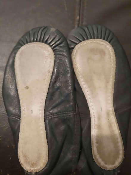 Photo of free Black leather ballet shoes. Size 1 (Tilehurst RG31) #1
