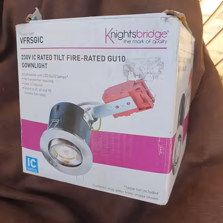 Photo of free 2 Downlights New In Boxes (Burbage SK17) #1
