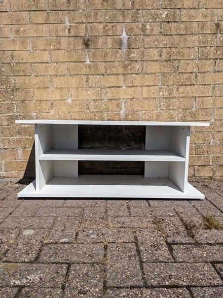Photo of free White TV Stand. (PL4) #1