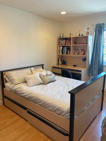 Photo of free Maple wood bed,matr.,desk, hutch (fremont) #2