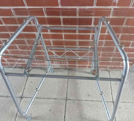 Photo of free Glass and metal computer desk (Caersws SY17) #2