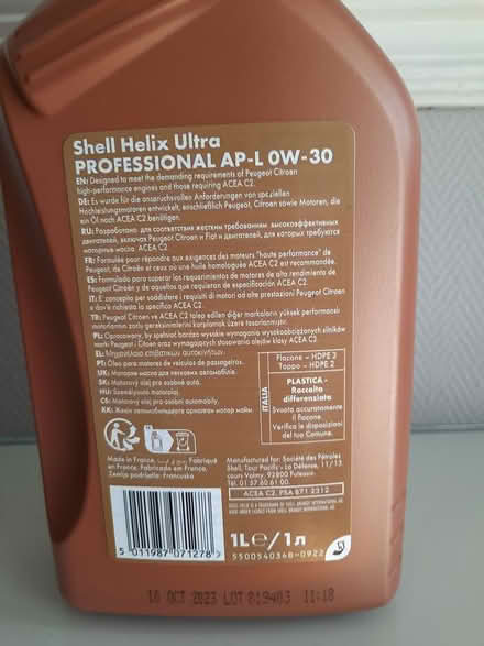 Photo of free Motor oil (Mossley Hill L18) #1