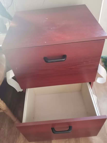 Photo of free Dark red burgundy 2 drawer filing cabinet drawers set (Low Beechburn DL15) #4