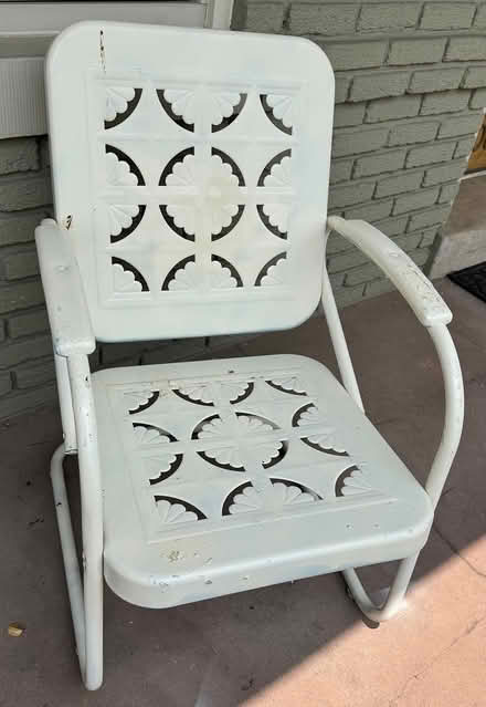 Photo of free Metal patio chair (Capitol Hill) #1