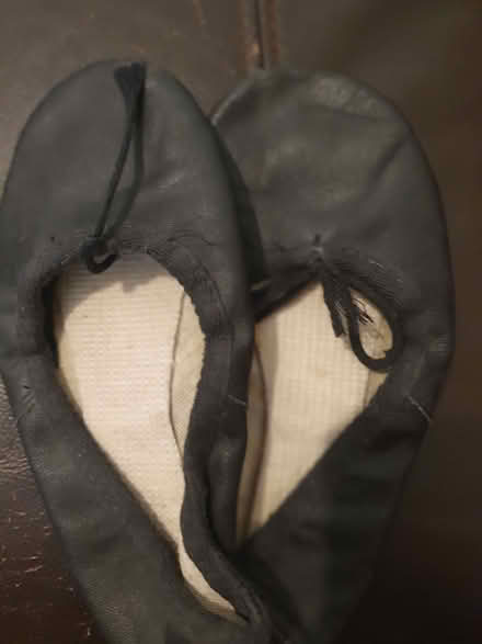 Photo of free Black leather ballet shoes. Size 1 (Tilehurst RG31) #2