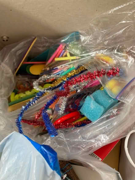 Photo of free mixed box of craft supplies, stickers, stationery (Morningside EH10) #2