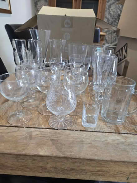 Photo of free Box of wine glasses (Co4 colchester) #2