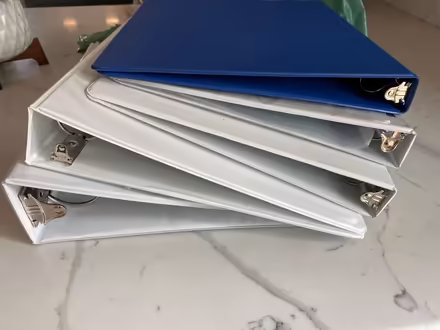 Photo of free 5 three ring binders (Skokie) #1