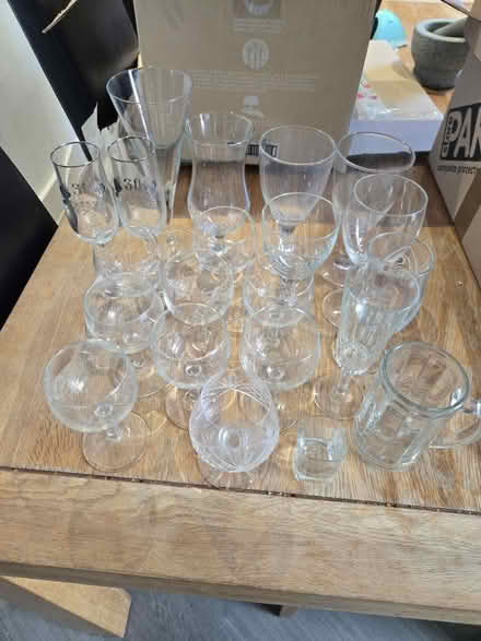 Photo of free Box of wine glasses (Co4 colchester) #1