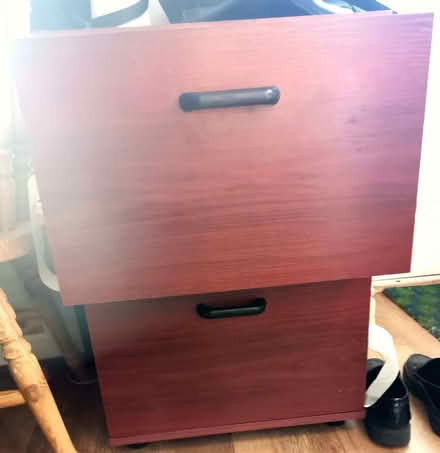Photo of free Dark red burgundy 2 drawer filing cabinet drawers set (Low Beechburn DL15) #3