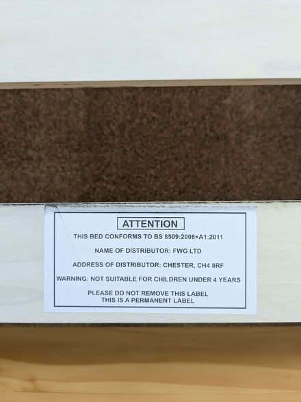 Photo of free Bedframe (Single) (Maerdy LL21) #2