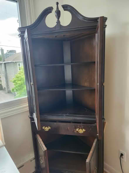 Photo of free corner curio cabinet (Vanier) #3