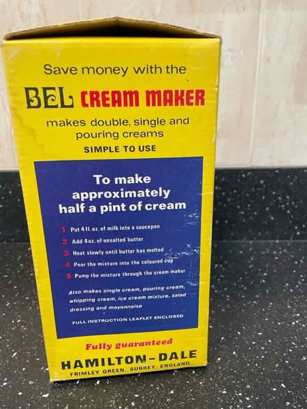 Photo of free Retro BEL Cream maker (Sole Street) #2