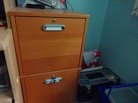 Photo of free Wooden filing cabinet (Willand) #1