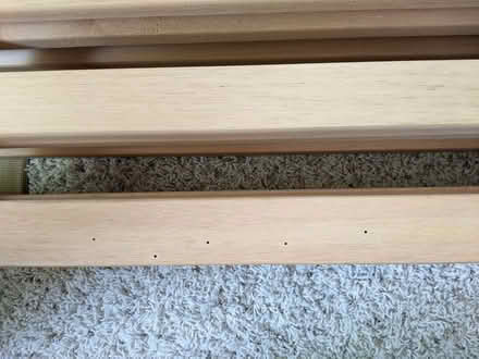 Photo of free Wood queen futon frame, pest damage (Eureka, Henderson Center) #4