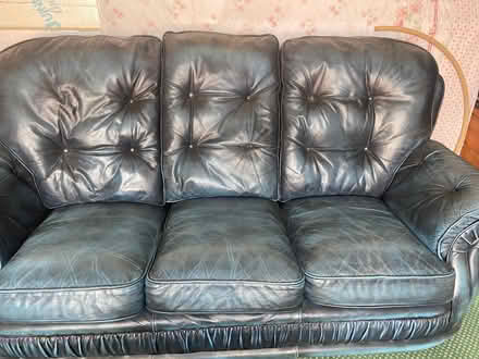 Photo of free Leather sofa (. Iveagh Gardens Crumlin Road) #1
