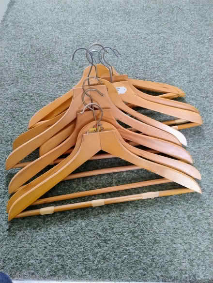Photo of free Wooden Coat Hangers (13) (Cheadle Hulme SK8) #1