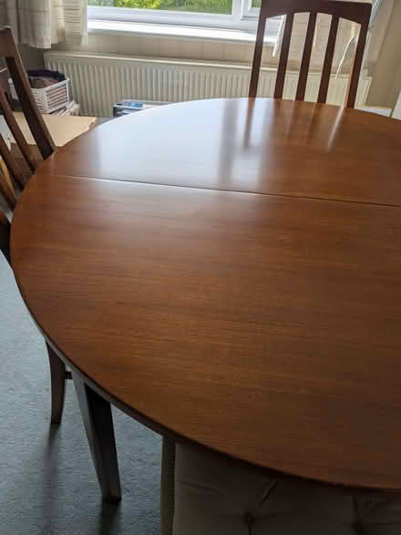 Photo of free Teak G-Plan extending dining table and 4 chairs (Linslade LU7) #1