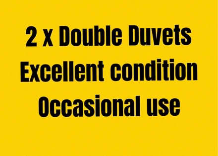Photo of free 2 x Double Duvets in excellent condition (Marlow SL7) #1