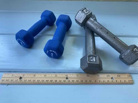 Photo of free Small dumbbell weights (Nr Fresh Pond & Mt Auburn Cem.) #1