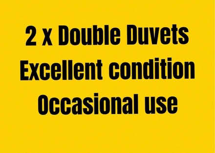 Photo of free 2 x Double Duvets in excellent condition (Marlow SL7) #1