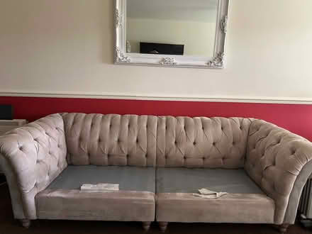 Photo of free 4 Seater sofa (Some damage) (Gidea Park RM1) #2