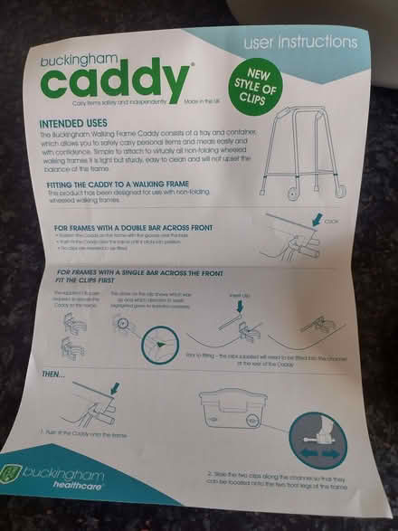 Photo of free Brand new walking frame caddy (Leigh Beck SS8) #4