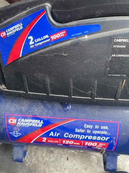 Photo of free Electric air compressor (Fair oaks and army tr) #2