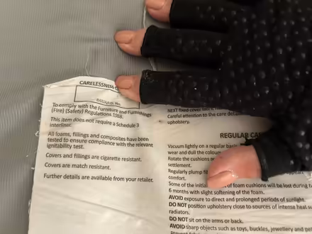 Photo of free 4 Seate has wear and some damage on cushion cover seam (Gidea Park RM1) #3
