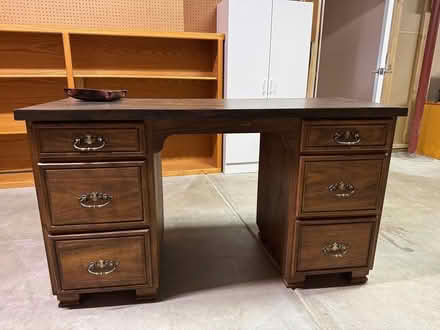 Photo of free Wood Desk - Double side drawers (Westminster, CO 80031) #1
