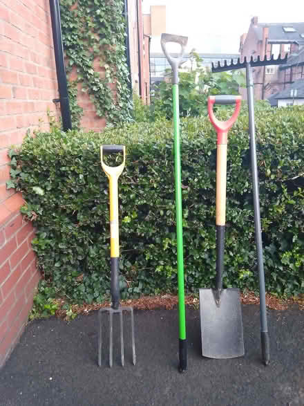 Photo of free Spade, fork, hoe and rake (Frankwell SY3) #1