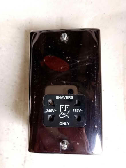 Photo of free Shaver socket, dark chrome (Bucknell SY7) #1
