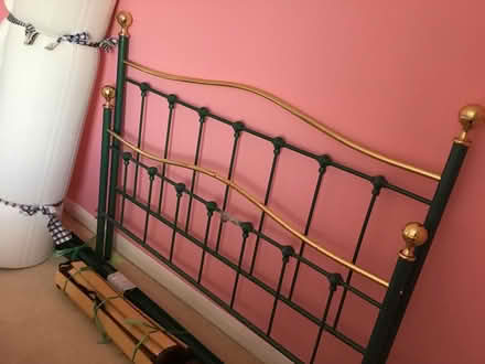 Photo of free Double bed frame with mattress top (Chesham HP5) #1