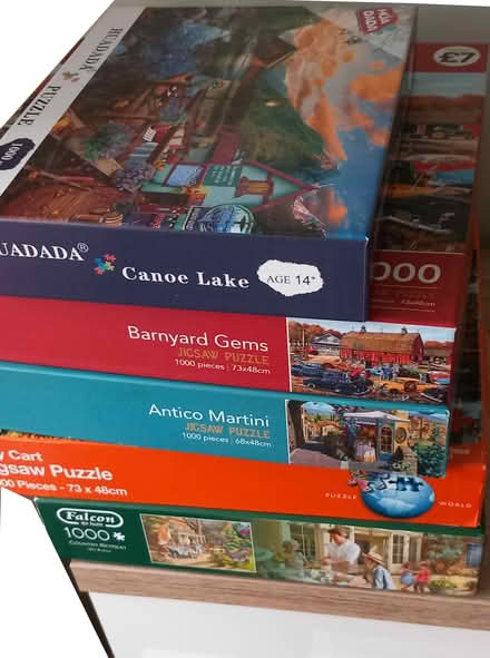 Photo of free 6 boxes of different 1000 pieces puzzles (Downham SE6) #1