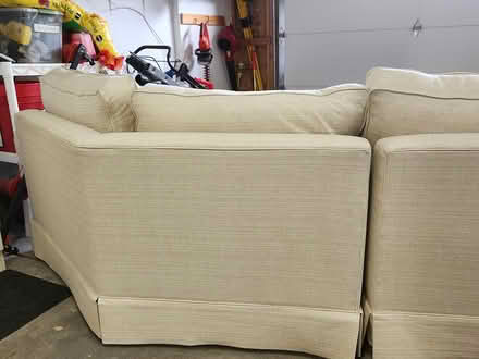 Photo of free White 2 piece sectional couch (southeast Fort Collins) #3