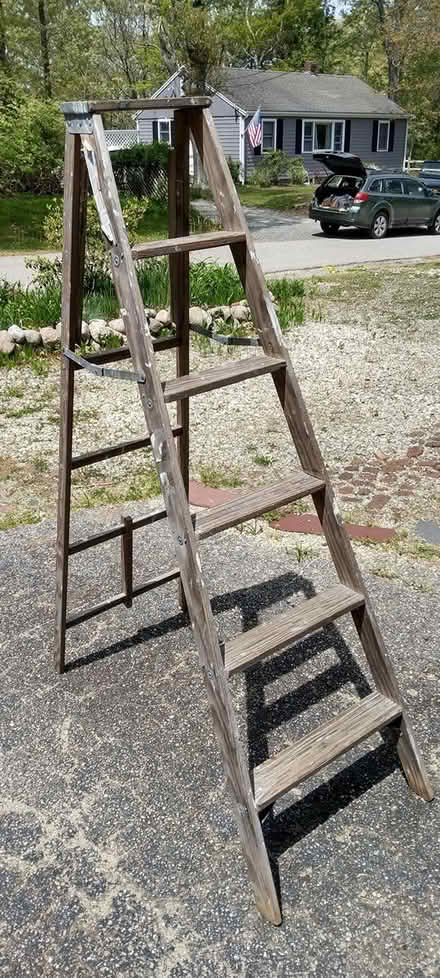 Photo of free Wooden step ladder (South Plymouth, MA) #1