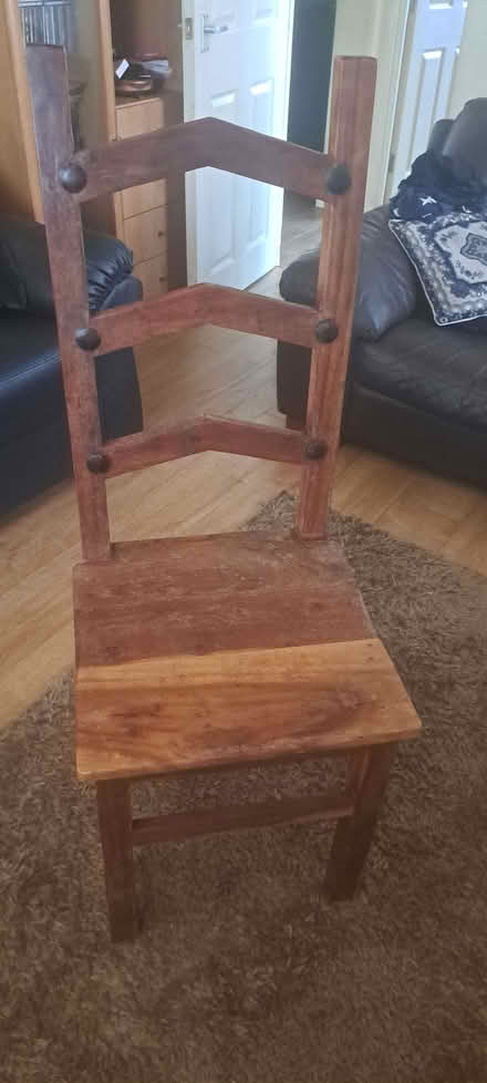 Photo of free 2 well made wooden chairs (DE75LG) #1