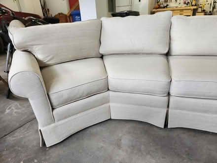 Photo of free White 2 piece sectional couch (southeast Fort Collins) #2