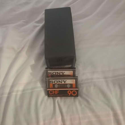 Photo of free 2 new blank 2 cassette tapes and tape storage box (Nascot Wood WD17) #1