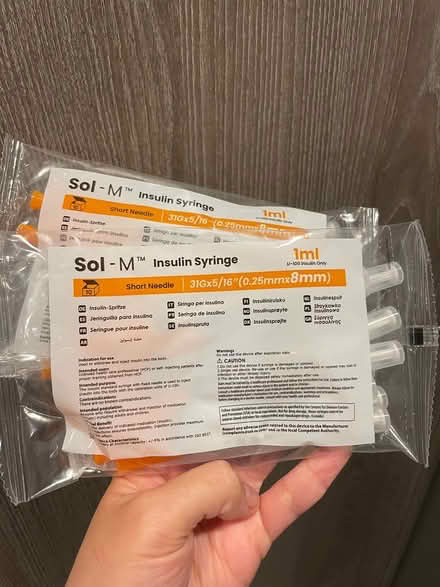 Photo of free 20 Sol M insulin syringes (Kirkland) #1