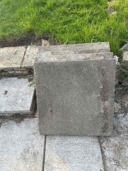 Photo of free 4 large concrete paving slabs (Warton LA5) #1