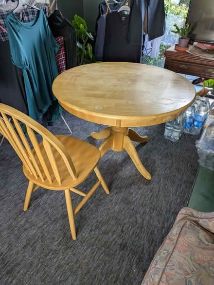 Photo of free wooden table and 4 chairs (West Devon District EX20) #1