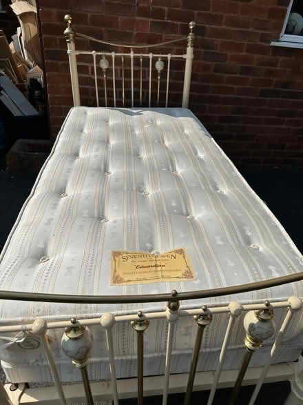 Photo of free Seventh Heaven Bed with antique brass bedstead (Ludlow SY8) #3