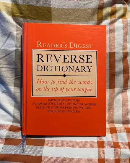 Photo of free Readers Digest Reverse Dictionary (Hemel Hempstead, HP2 area) #1