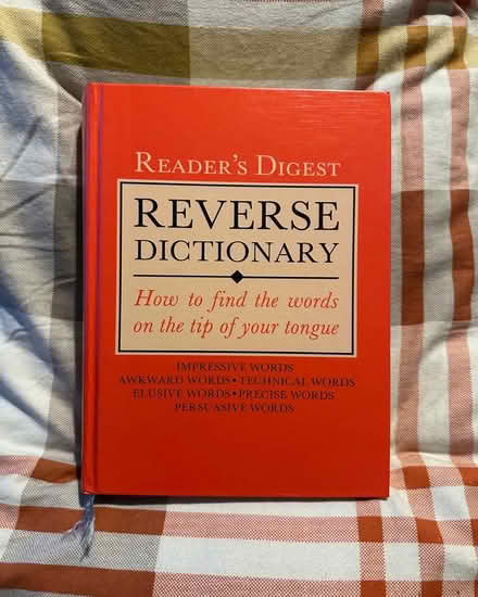 Photo of free Readers Digest Reverse Dictionary (Hemel Hempstead, HP2 area) #1