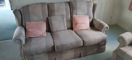 Photo of free 3 seater sofa and 2 armchairs (Godstone) #2