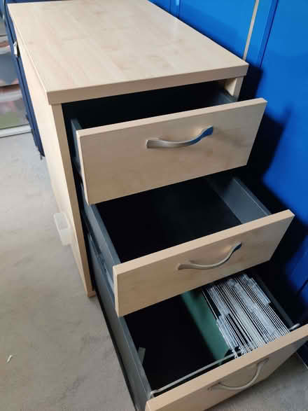Photo of free 3 drawer filing cabinet - a bit north of Cirencester (Woodmancote GL7) #2