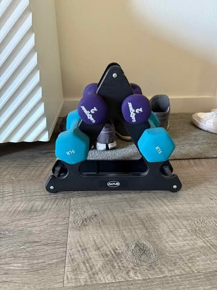 Photo of free Small hand weights with stand (Petaluma) #1