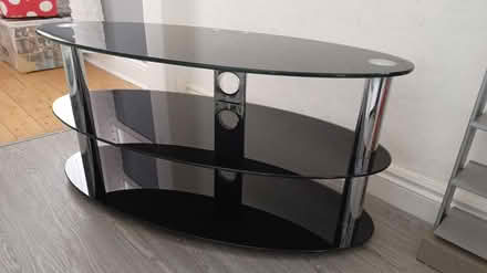 Photo of free Black Glass TV Stand (HX2 Halifax) #2