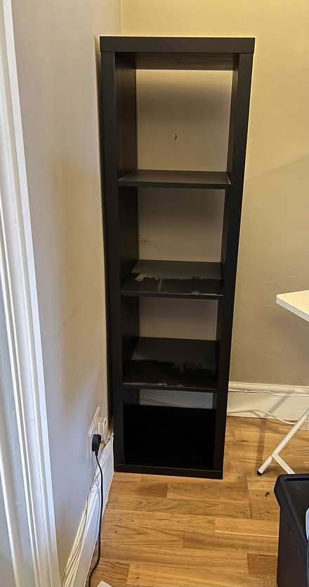 Photo of free Kallax shelving unit, black-brown (B17) #1